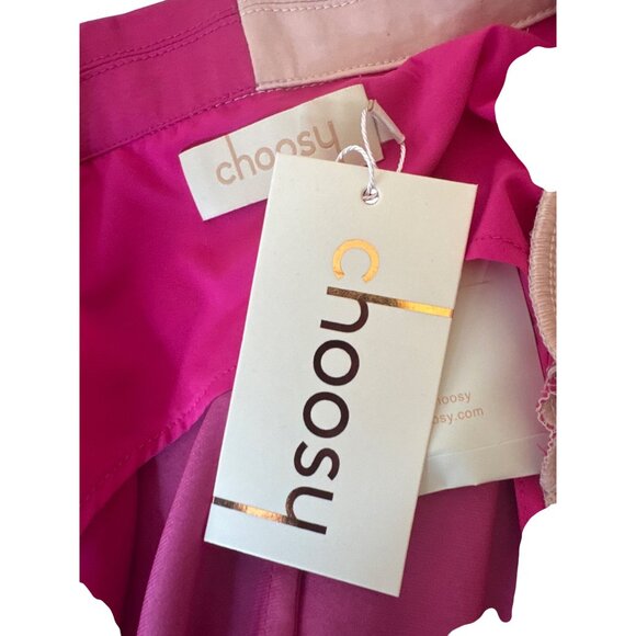 Choosy Size 10 Two-Tone Rose Red Pink Pale Pink Draped Dress - Picture 10 of 13